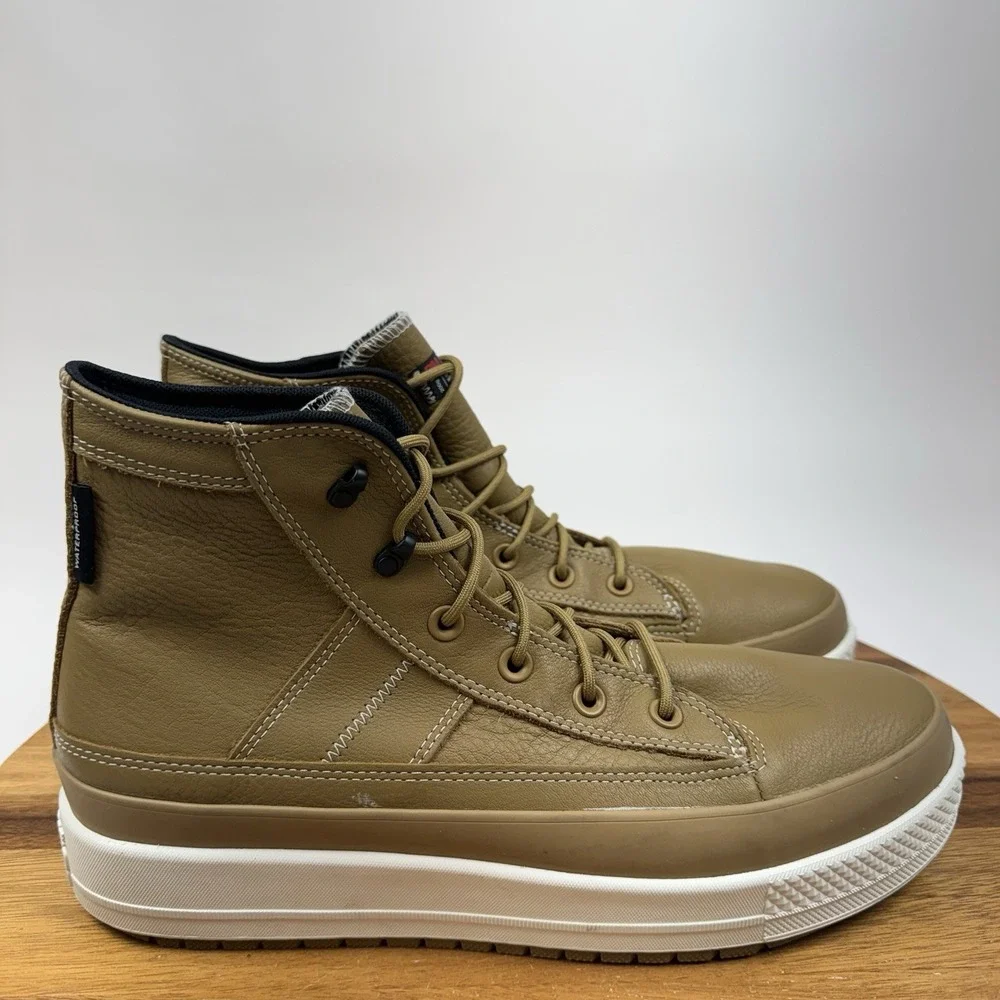 New Mens Converse CTAS Equip Toadstool Tan Leather Waterproof Sneakers Size 11 D